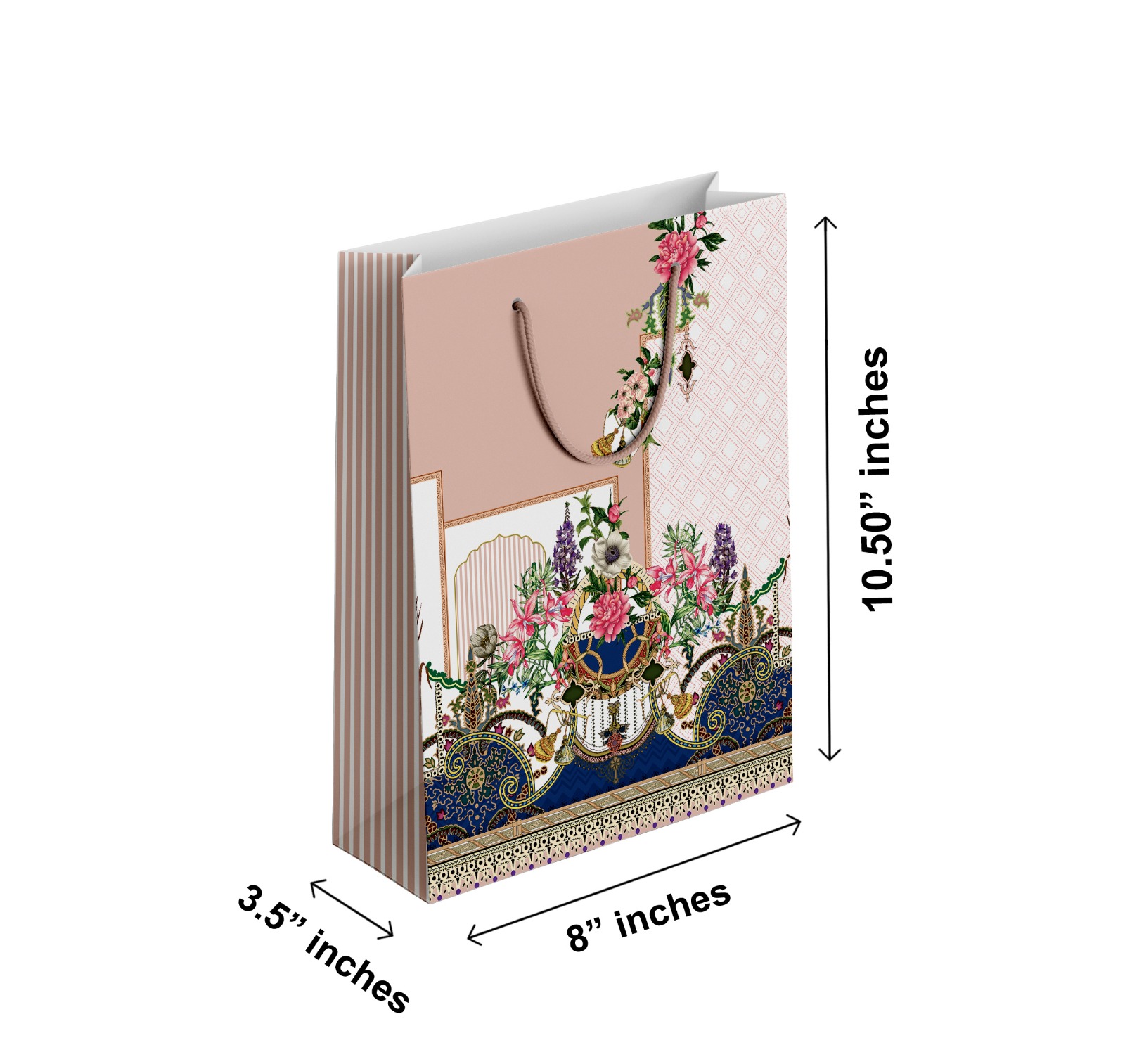 (Pack of 6) JUMBO SIZE Fancy Gift Bags Printed on Imported Bleach Card with Mate Lamination 240 Gm's