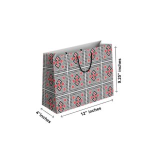 (Pack of 6) Fancy Gift Bags Printed on Imported Bleach Card with Mate Lamination