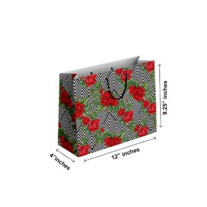 (Pack of 6) Fancy Gift Bags Printed on Imported Bleach Card with Mate Lamination