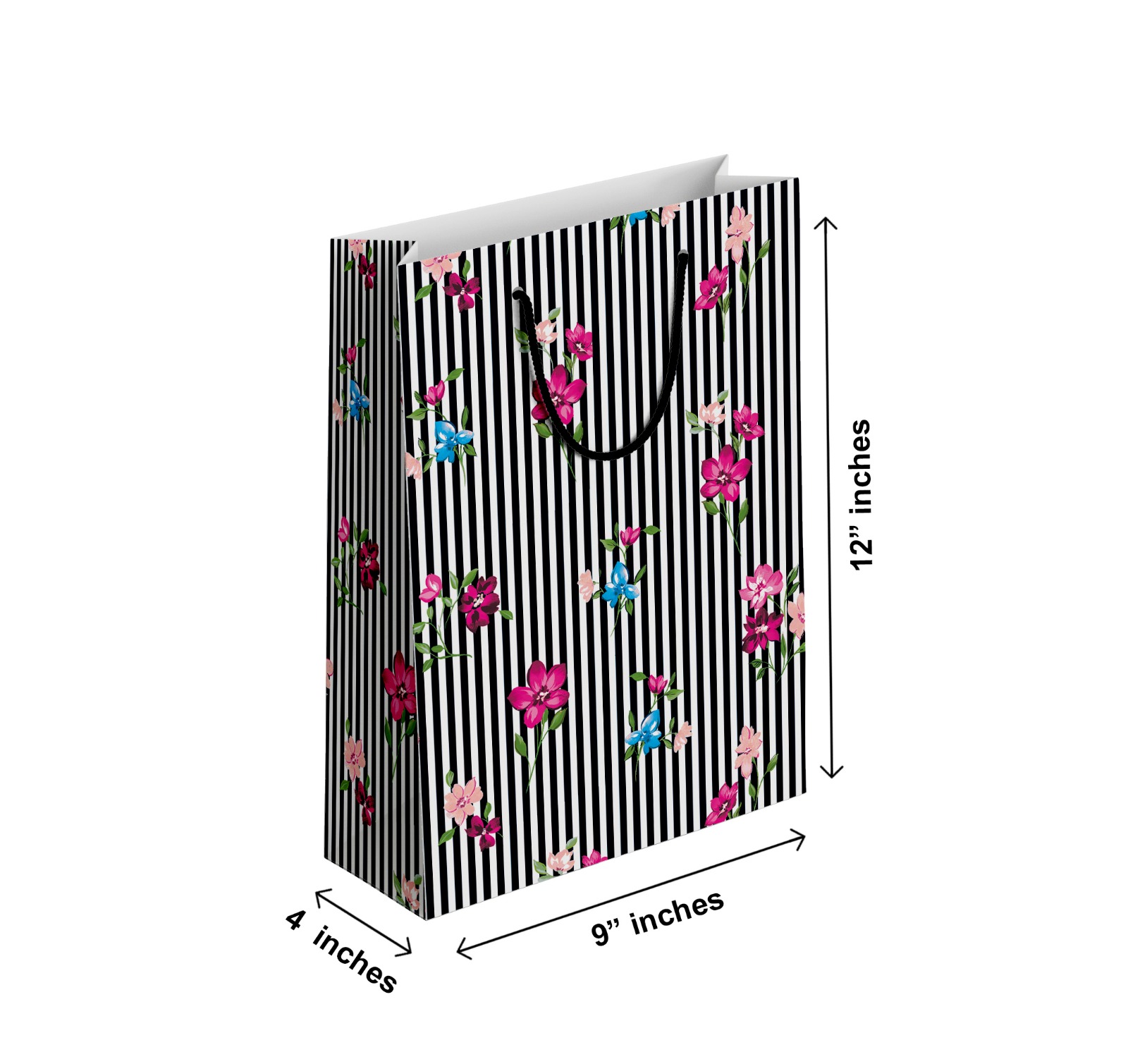 (Pack of 6) Fancy Gift Bags Printed on Imported Bleach Card with Mate Lamination