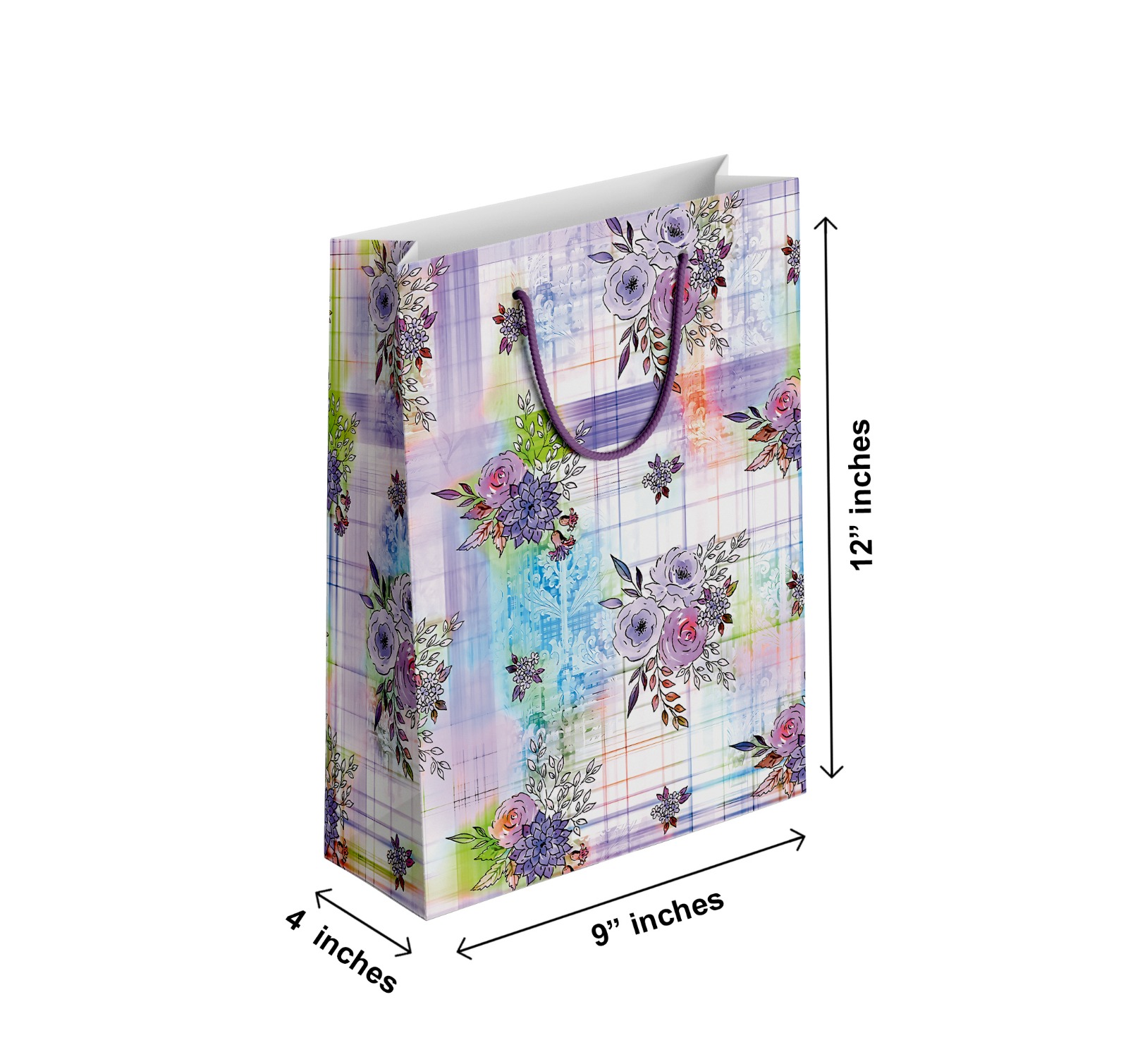 (Pack of 6) Fancy Gift Bags Printed on Imported Bleach Card with Mate Lamination