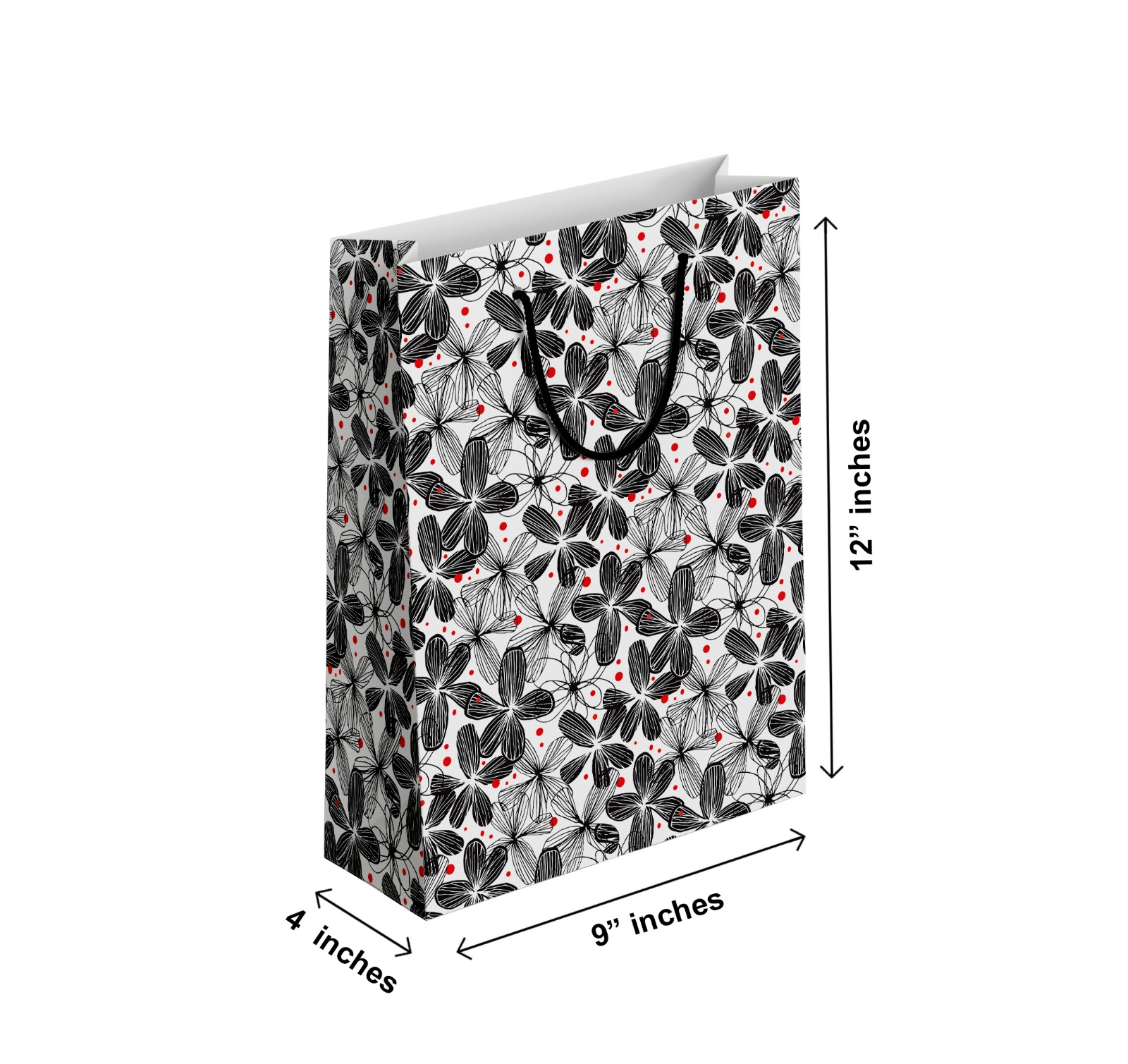 (Pack of 6) Fancy Gift Bags Printed on Imported Bleach Card with Mate Lamination