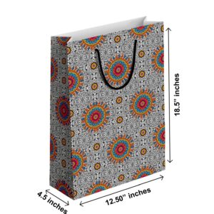 (Pack of 6) Fancy Gift Bags Printed on Imported Bleach Card with Mate Lamination (210gm)