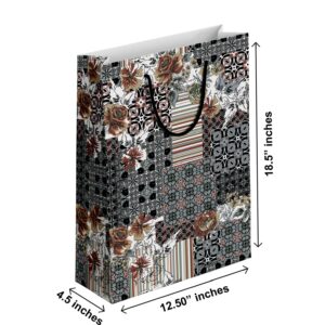 (Pack of 6) Fancy Gift Bags Printed on Imported Bleach Card with Mate Lamination (210gm)