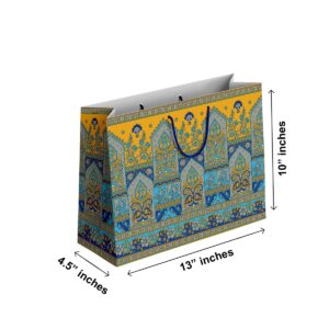 (Pack of 6) Fancy Gift Bags Printed on Imported Bleach Card with Mate Lamination (210gm)